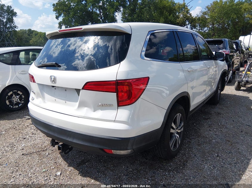 Vin: 5fnyf6h57gb066271, lot: 46283541, honda pilot ex-l 20164
