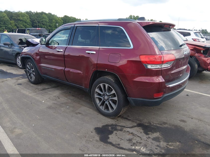 Vin: 1c4rjebg9jc339593, lot: 46283843, jeep grand cherokee limited 4x2 20183