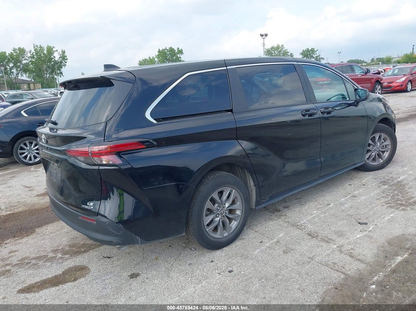 Vin: 5tdkskfc1ms013391, lot: 46284248, toyota sienna le 20214
