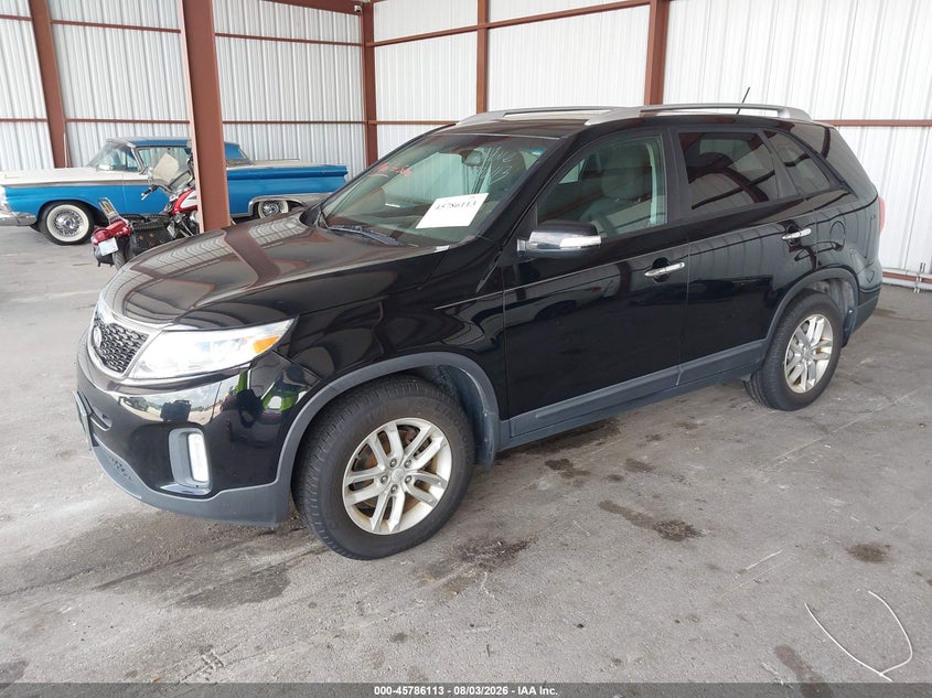 Vin: 5xykt4a6xeg452386, lot: 46284937, kia sorento lx 20142