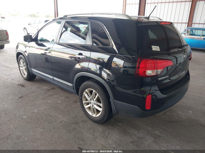 Vin: 5xykt4a6xeg452386, lot: 46284937, kia sorento lx 20143
