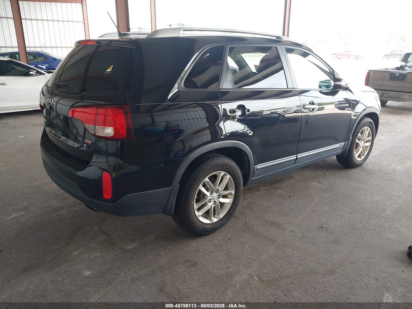 Vin: 5xykt4a6xeg452386, lot: 46284937, kia sorento lx 20144