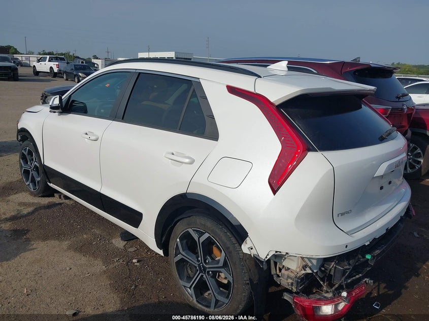 Vin: kndcr3le8p5116510, lot: 46285014, kia niro ex touring 20233