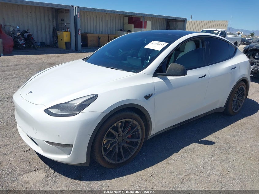 Vin: 5yjygdef0mf209376, lot: 46285035, tesla model y performance dual motor all-wheel drive 20212