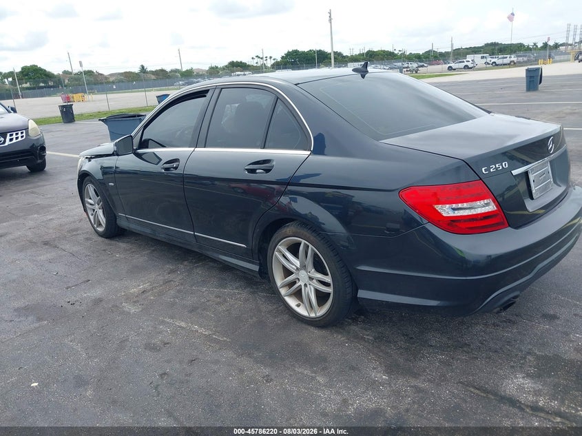 Vin: wddgf4hbxcr212386, lot: 46285044, mercedes-benz c 250 sport 20123