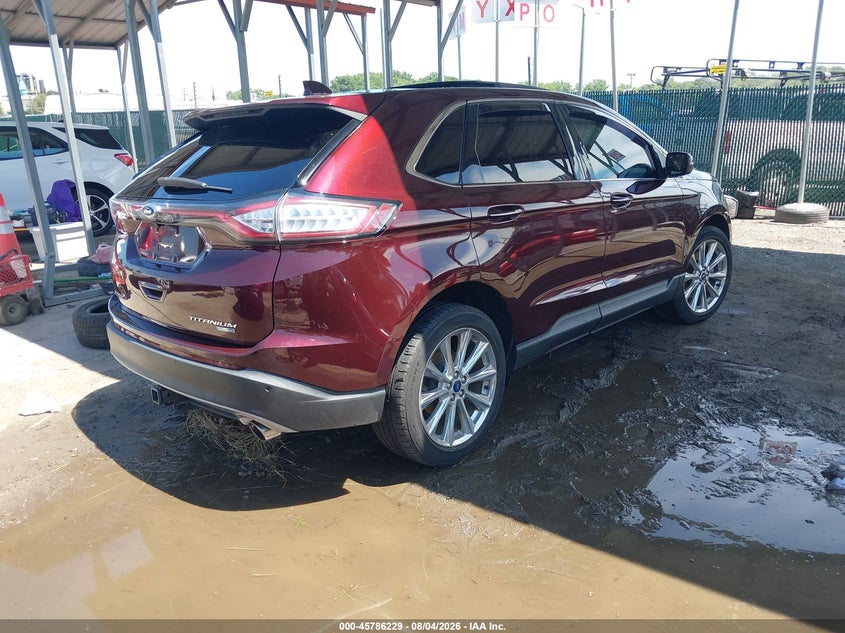 Vin: 2fmpk4k99hbc07889, lot: 46285053, ford edge titanium 20174