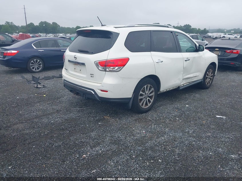 Vin: 5n1ar2mm7dc606723, lot: 46285166, nissan pathfinder sv 20134