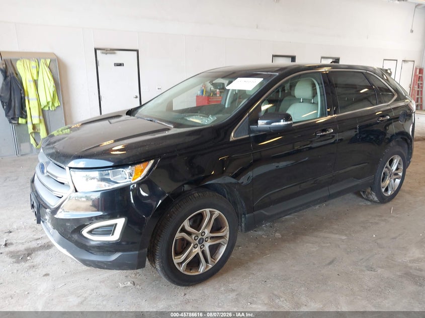 Vin: 2fmpk4k9xhbb46956, lot: 46285440, ford edge titanium 20172