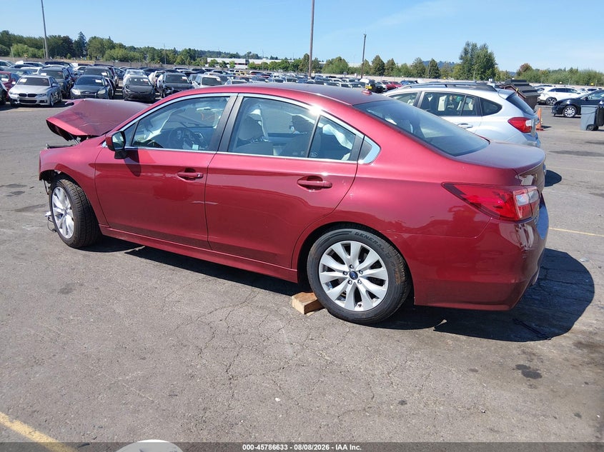 Vin: 4s3bnac61f3012486, lot: 46285457, subaru legacy 2.5i premium 20153