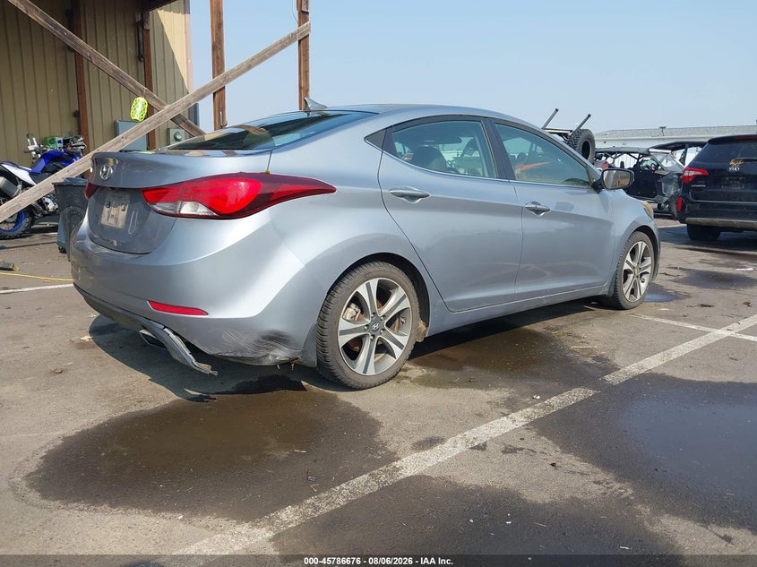 Vin: kmhdh4ah3fu282301, lot: 46285500, hyundai elantra sport 20154