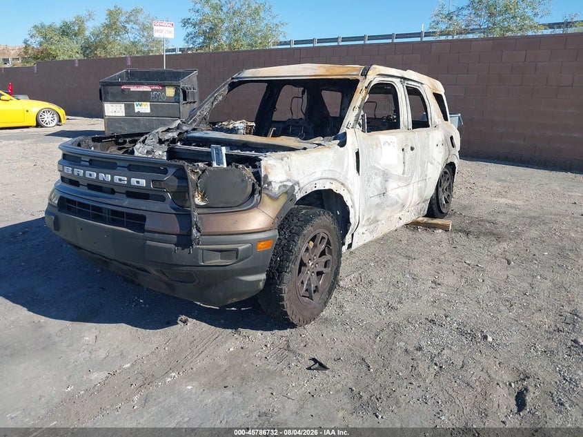 Vin: 3fmcr9b69nrd08800, lot: 46285556, ford bronco sport big bend 20222