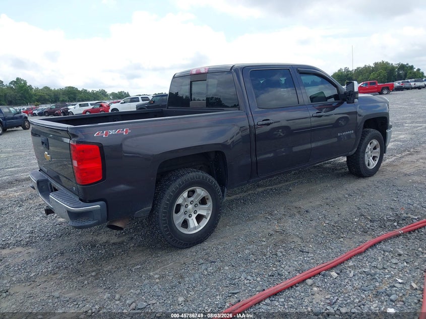 Vin: 3gcukrec4eg522376, lot: 46285573, chevrolet silverado 1500 lt 20144