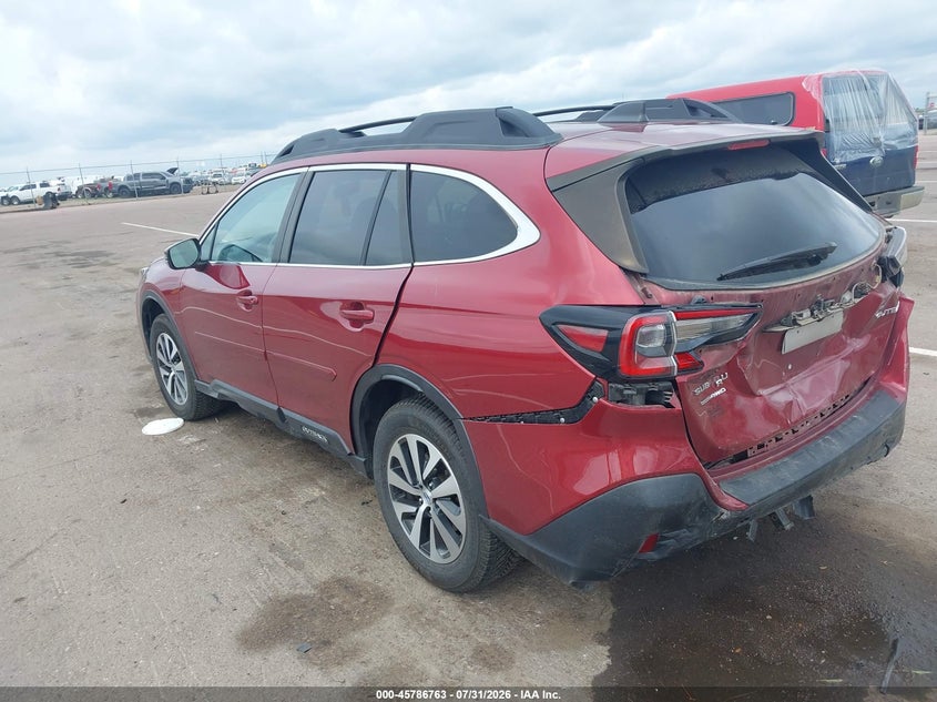 Vin: 4s4btacc3l3205130, lot: 46285587, subaru outback premium 20203