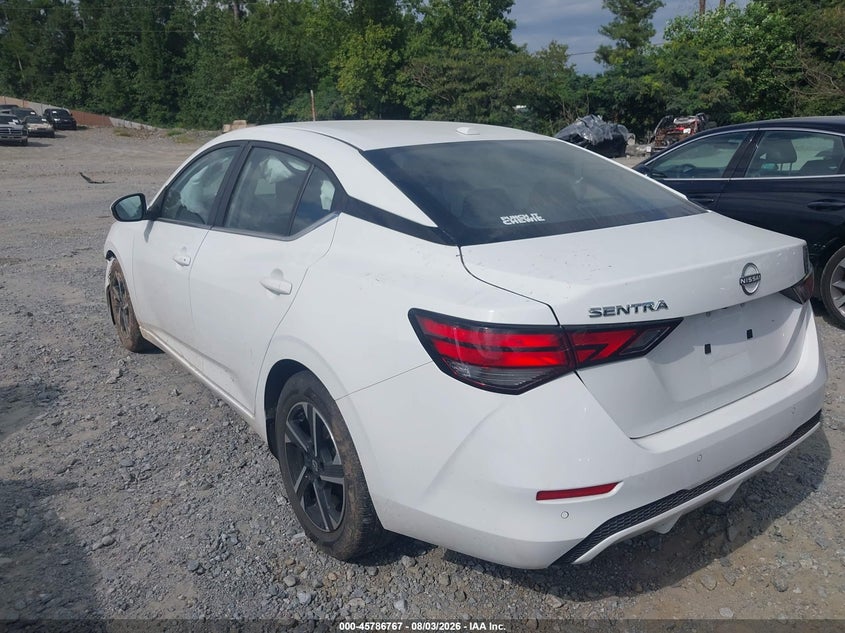Vin: 3n1ab8cv0sy275027, lot: 46285591, nissan sentra sv 20253