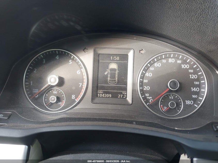 2012 VOLKSWAGEN EOS CABRIO 2.0L I-4 DI, DOHC, VVT, TURBO, 200HP