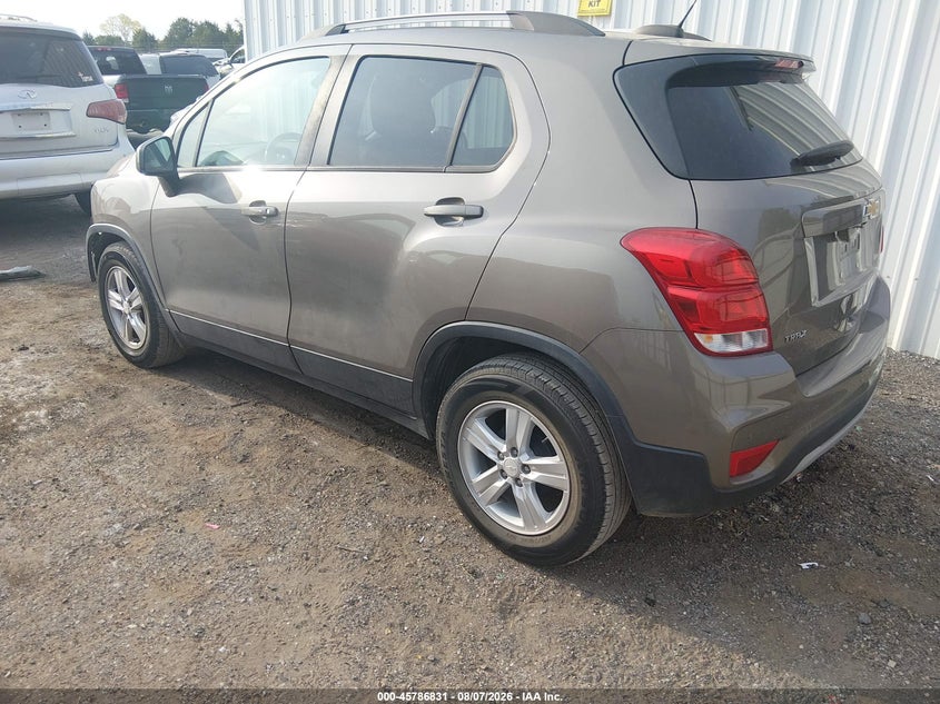 Vin: kl7cjlsm8mb361267, lot: 46285655, chevrolet trax fwd lt 20213