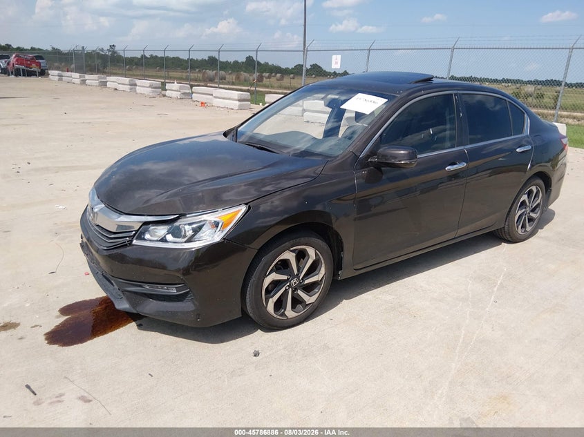 Vin: 1hgcr2f8xga050003, lot: 46285710, honda accord ex-l 20162