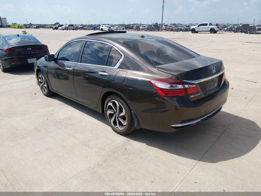 Vin: 1hgcr2f8xga050003, lot: 46285710, honda accord ex-l 20163