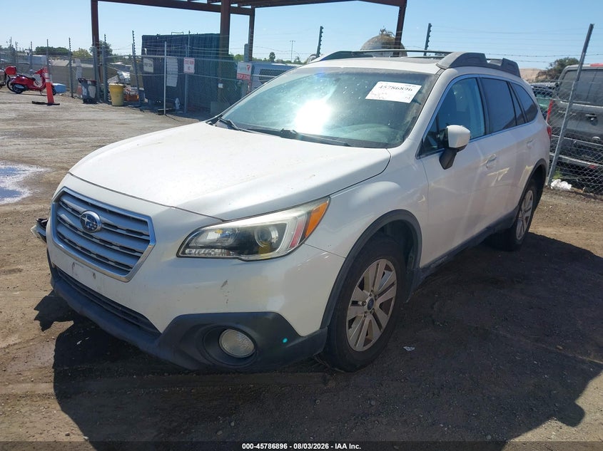 Vin: 4s4bsadc1f3262836, lot: 46285720, subaru outback 2.5i premium 20152