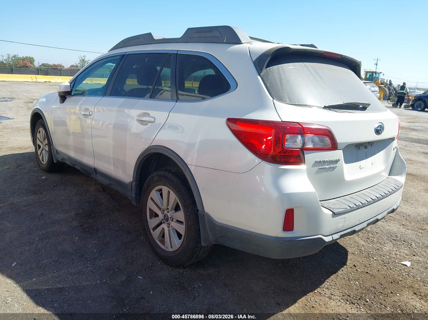 Vin: 4s4bsadc1f3262836, lot: 46285720, subaru outback 2.5i premium 20153