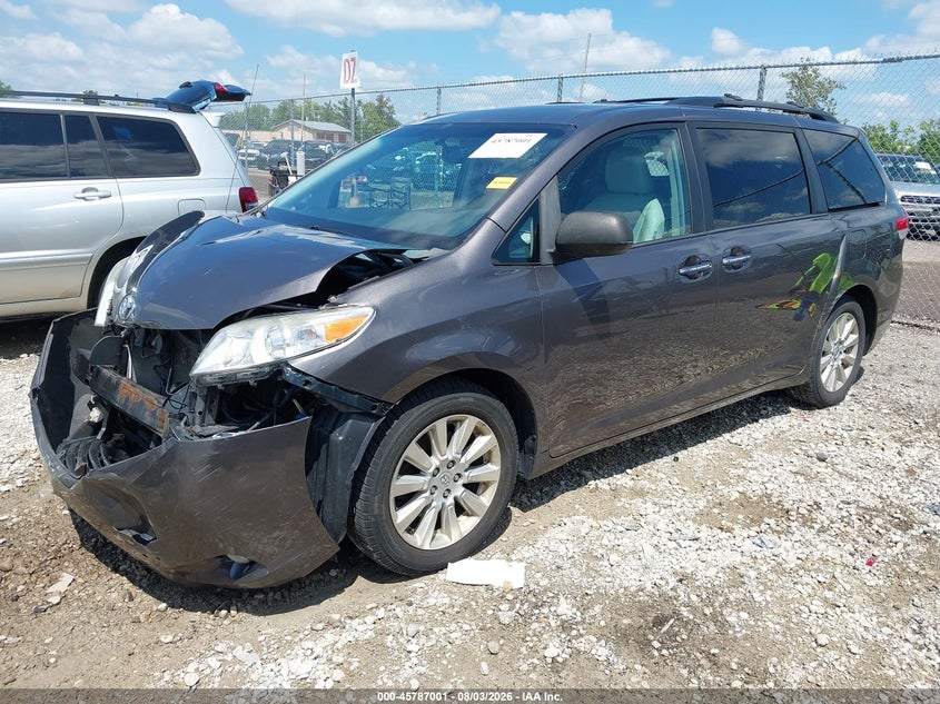 Vin: 5tddk3dc8ds053646, lot: 46285825, toyota sienna xle 7 passenger 20132