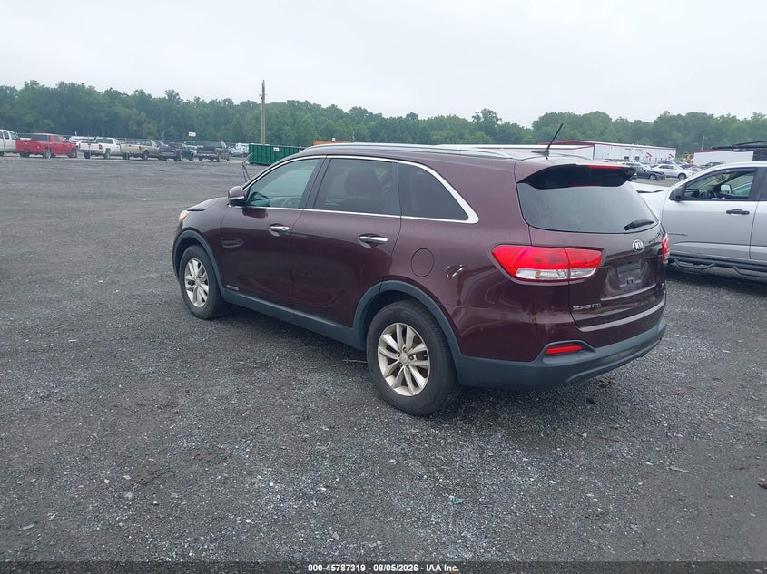 Vin: 5xypgda51gg173901, lot: 46286142, kia sorento 3.3l lx 20163
