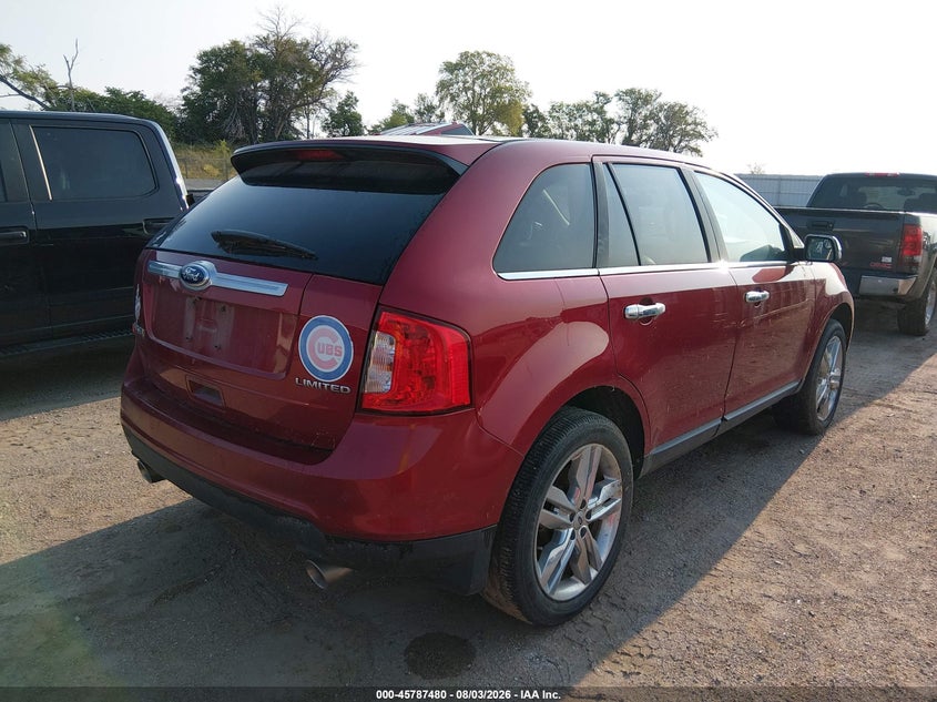 Vin: 2fmdk3kc3dbb68963, lot: 46286304, ford edge limited 20134