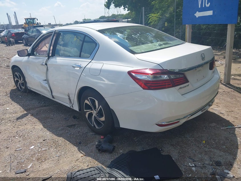Vin: 1hgcr2f37ga026598, lot: 46286320, honda accord lx 20163