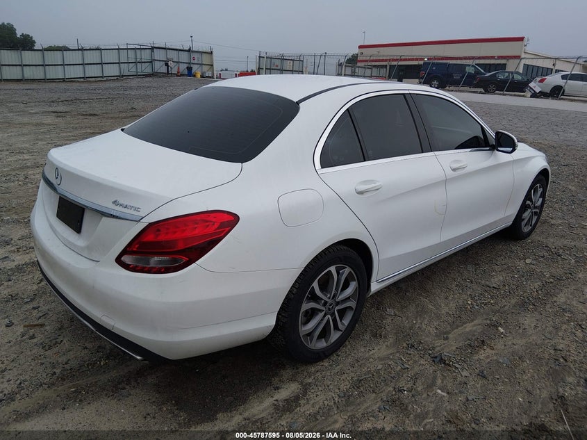 Vin: 55swf4kb0ju248491, lot: 46286419, mercedes-benz c 300 4matic 20184