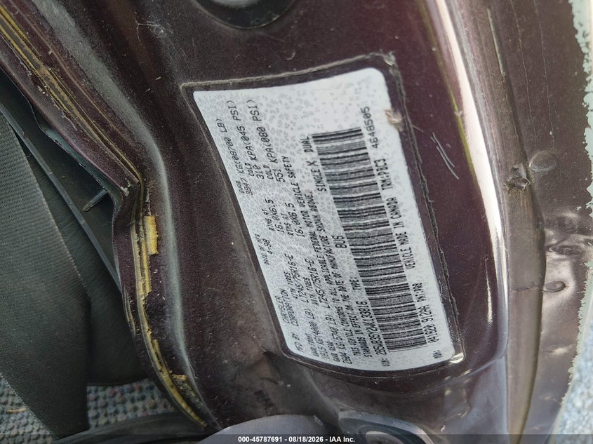 DODGE RAM WAGON 1998 VIN 2B5WB35Y2WK133816