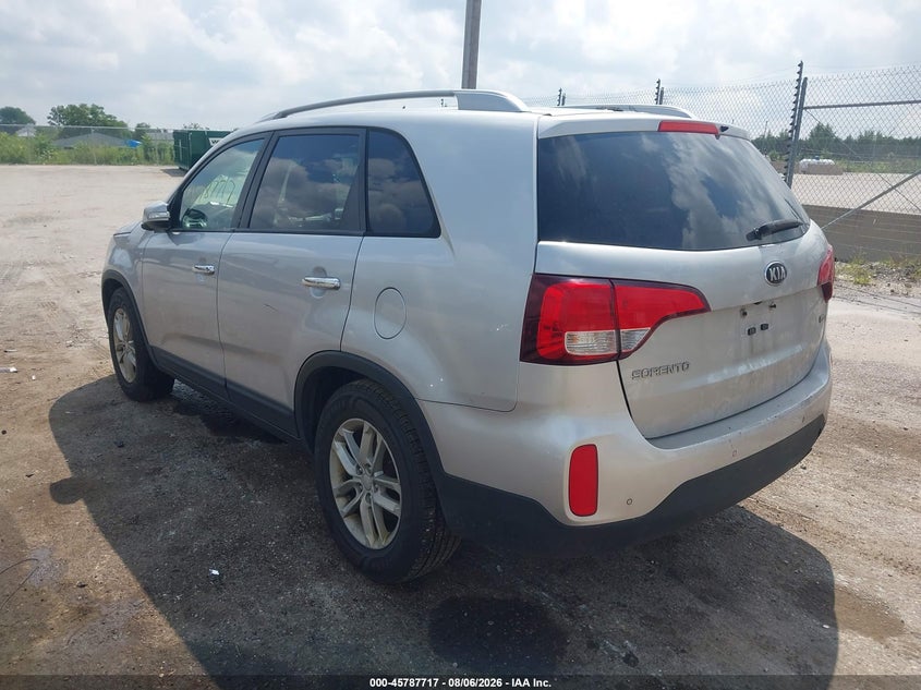 Vin: 5xykt4a61eg503029, lot: 46286541, kia sorento lx 20143