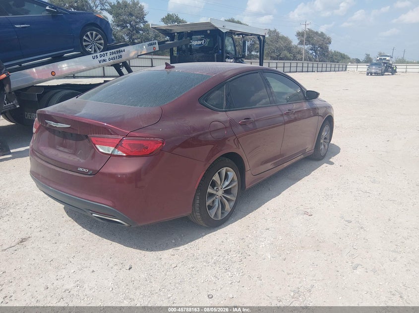 Vin: 1c3cccbb6gn158204, lot: 46286987, chrysler 200 s 20164