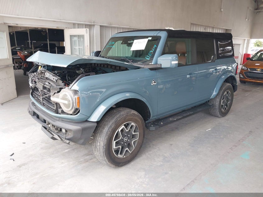 Vin: 1fmde5bh1mlb04614, lot: 46287262, ford bronco outer banks 20212