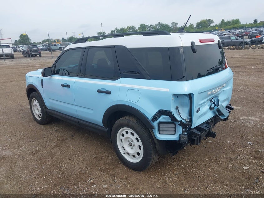 Vin: 3fmcr9g62rrf11087, lot: 46287313, ford bronco sport heritage 20243