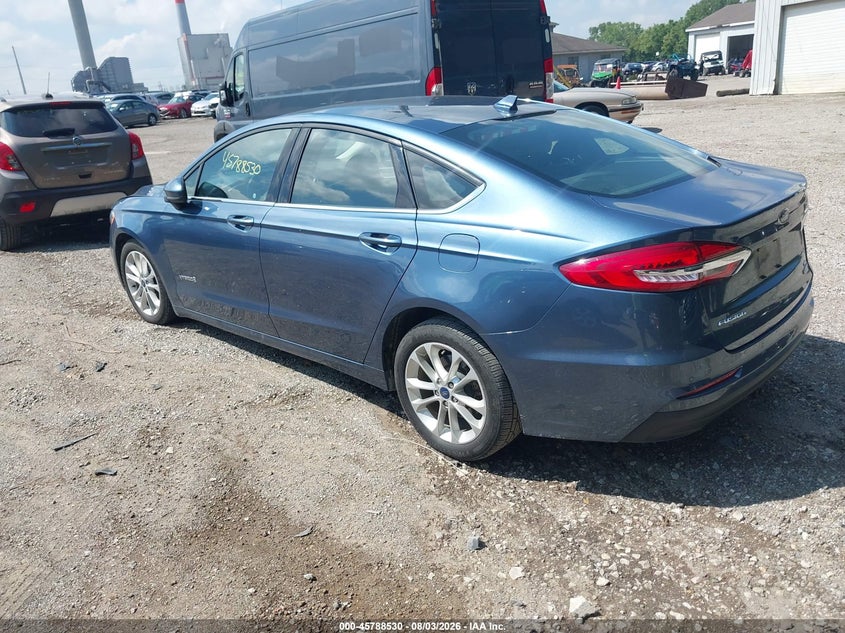 Vin: 3fa6p0lu7kr113120, lot: 46287354, ford fusion hybrid se 20193