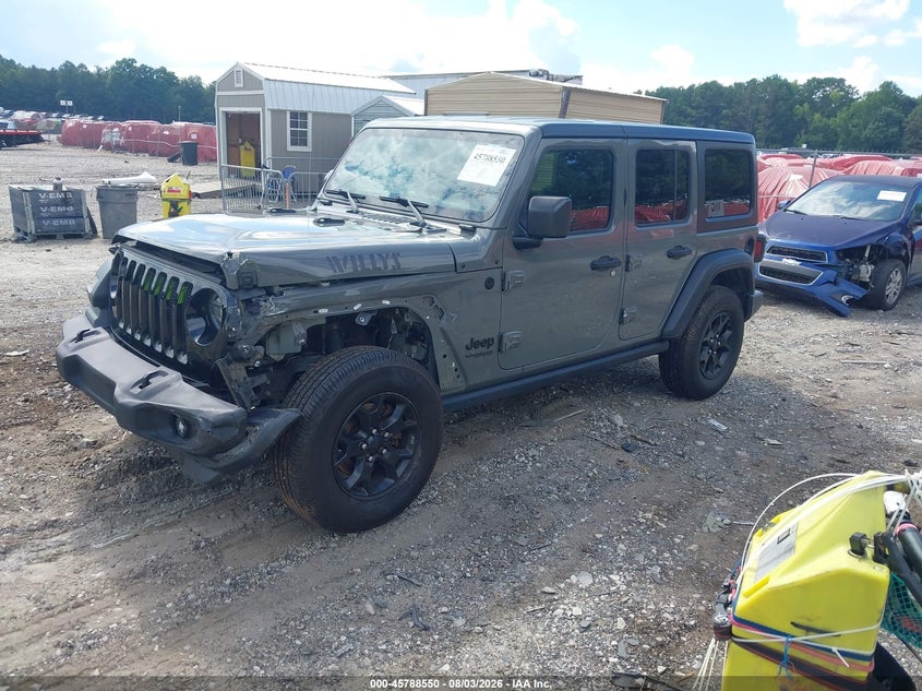 Vin: 1c4hjxdg9lw267669, lot: 46287374, jeep wrangler unlimited willys 4x4 20202