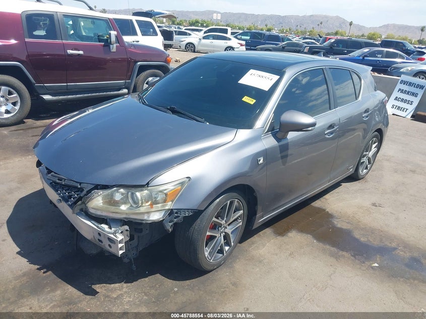 Vin: jthkd5bh4h2285524, lot: 46287378, lexus ct 200h 20172