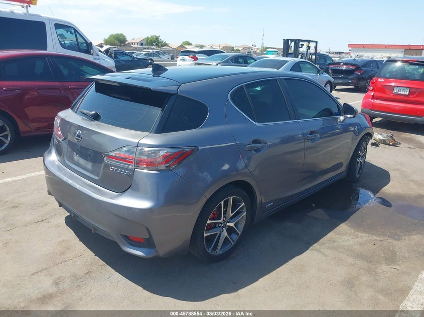 Vin: jthkd5bh4h2285524, lot: 46287378, lexus ct 200h 20174