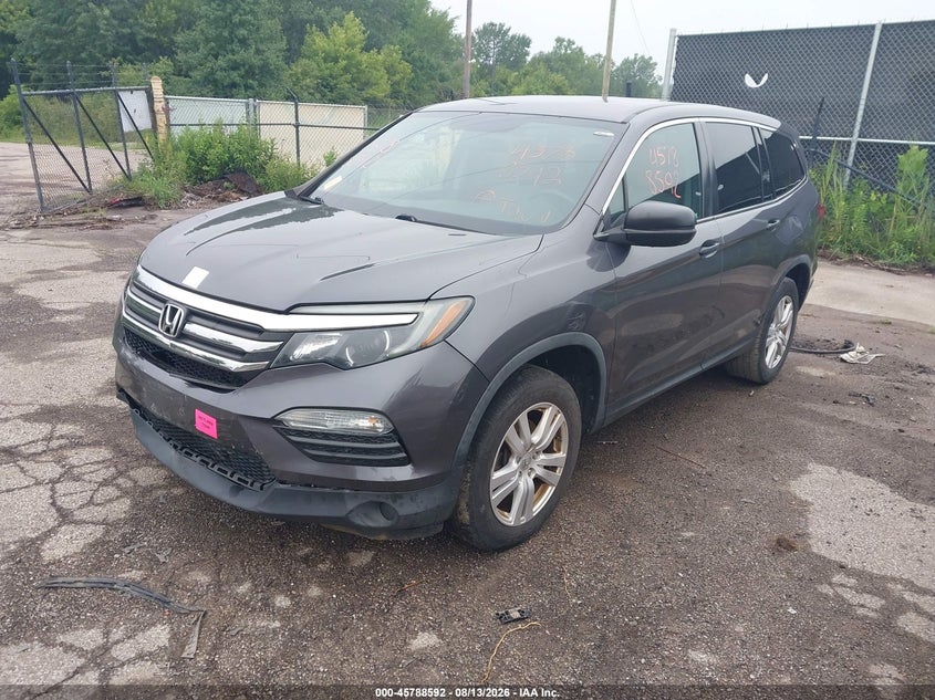Vin: 5fnyf5h16hb045890, lot: 46287416, honda pilot lx 20172