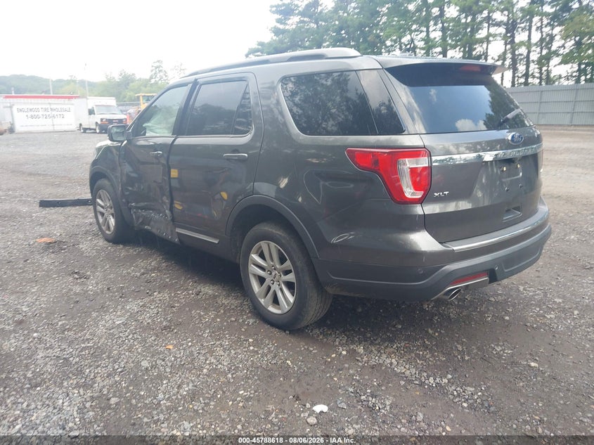 Vin: 1fm5k8d81jga01581, lot: 46287442, ford explorer xlt 20183