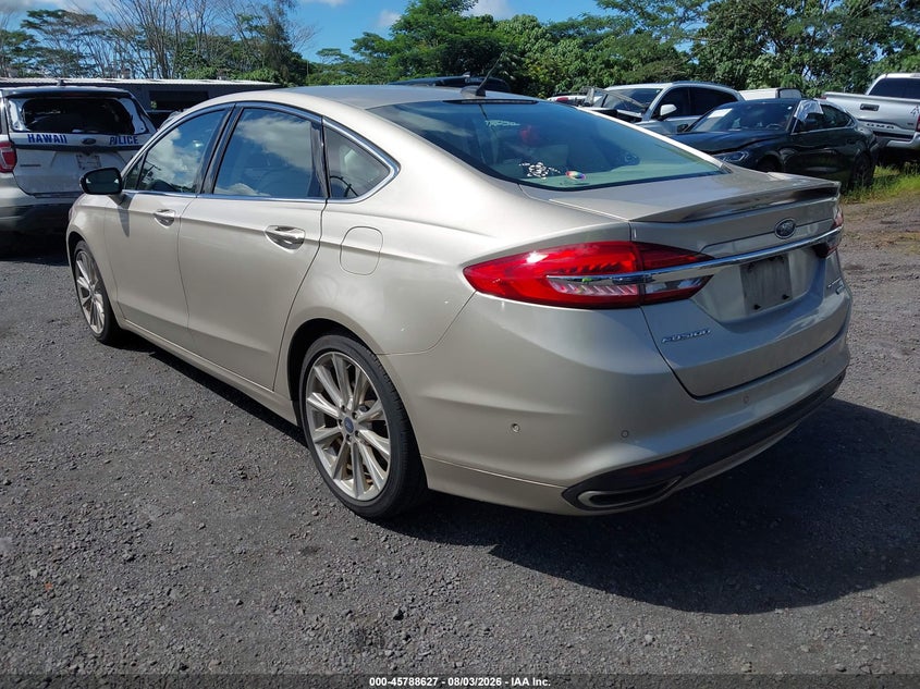 Vin: 3fa6p0d92hr207781, lot: 46287451, ford fusion platinum 20173