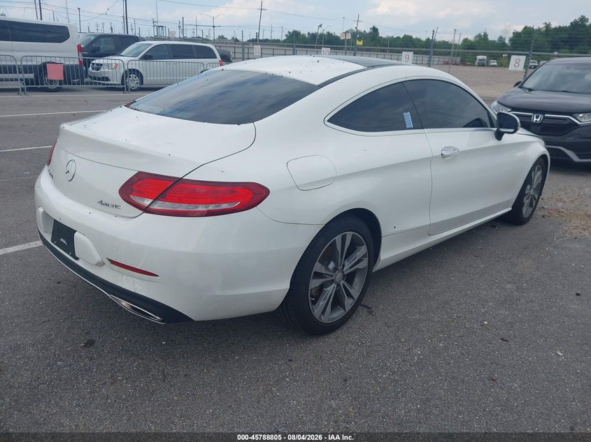 Vin: wddwj4kb3hf364201, lot: 46287629, mercedes-benz c 300 4matic 20174