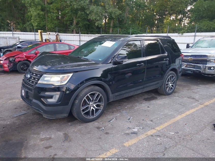 Vin: 1fm5k8gt9ggc53166, lot: 46287749, ford explorer sport 20162