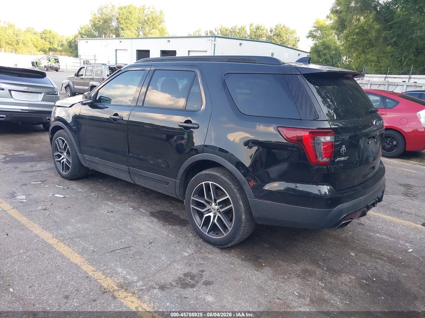 Vin: 1fm5k8gt9ggc53166, lot: 46287749, ford explorer sport 20163