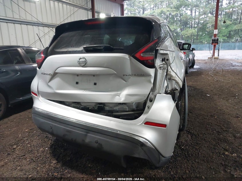 Vin: 5n1az2djxln112588, lot: 46287978, nissan murano platinum fwd 20204