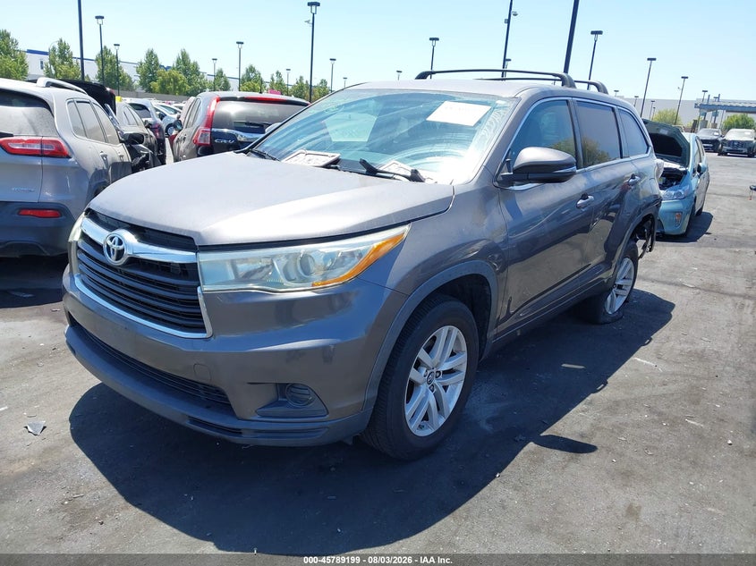 Vin: 5tdzkrfh8gs183416, lot: 46288023, toyota highlander le v6 20162