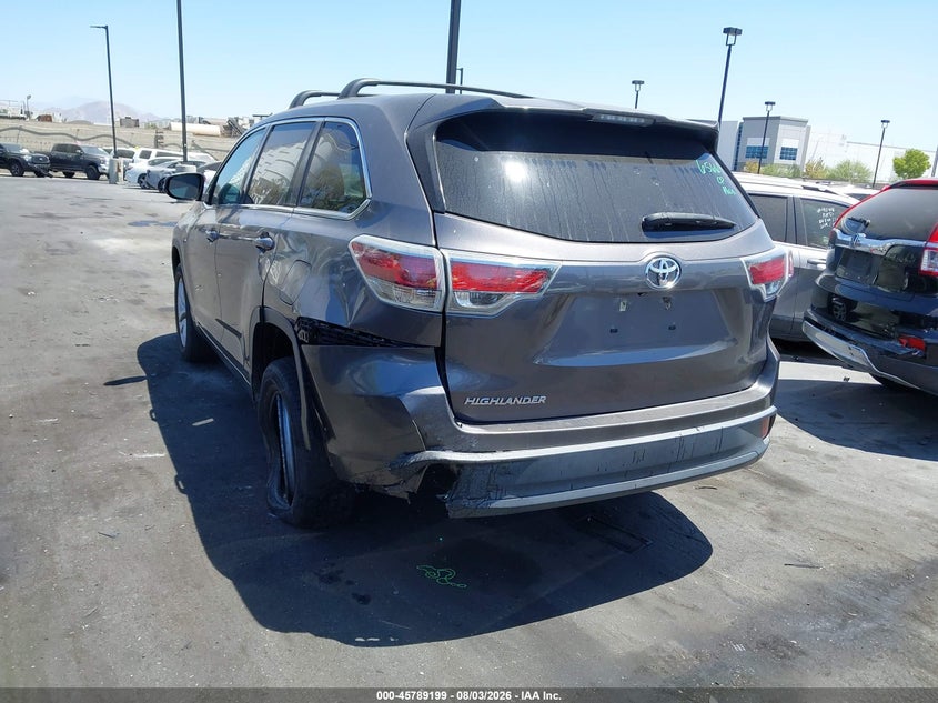 Vin: 5tdzkrfh8gs183416, lot: 46288023, toyota highlander le v6 20163