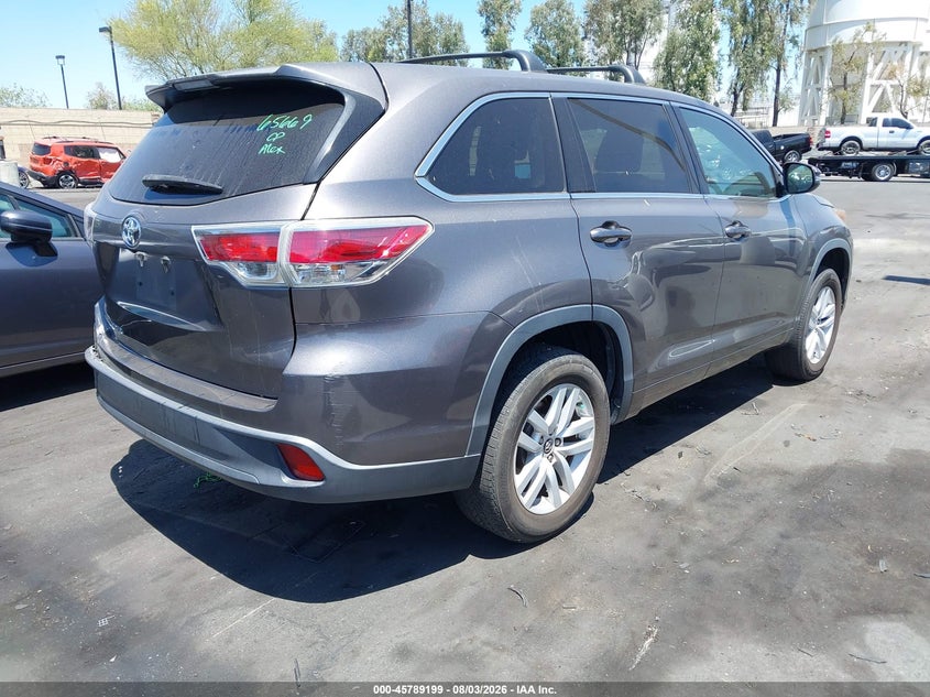Vin: 5tdzkrfh8gs183416, lot: 46288023, toyota highlander le v6 20164