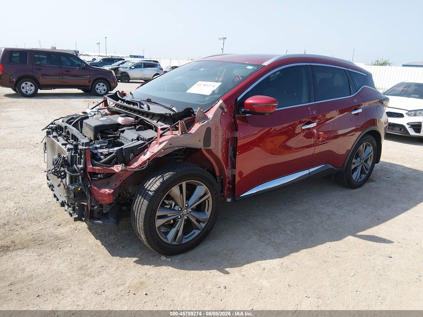 Vin: 5n1az2dj8mc122260, lot: 46288098, nissan murano platinum fwd 20212