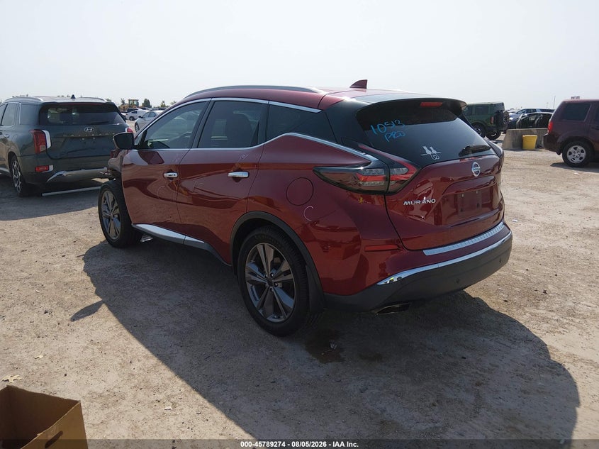Vin: 5n1az2dj8mc122260, lot: 46288098, nissan murano platinum fwd 20213